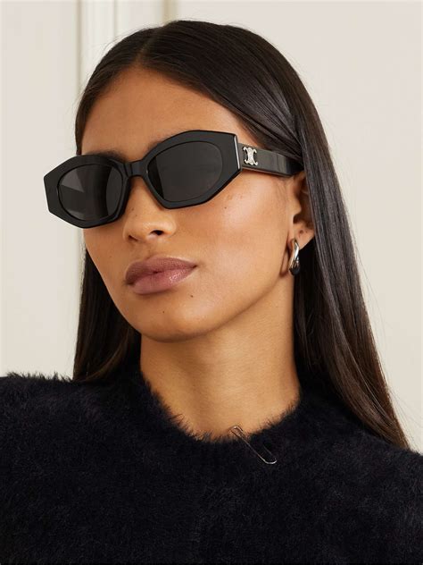 white cat eye sunglasses celine|Celine 54mm cat eye sunglasses.